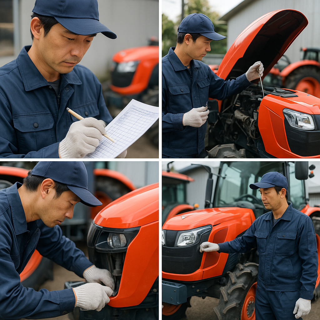 トラクターの定期点検（クボタ・ヤンマーほか）